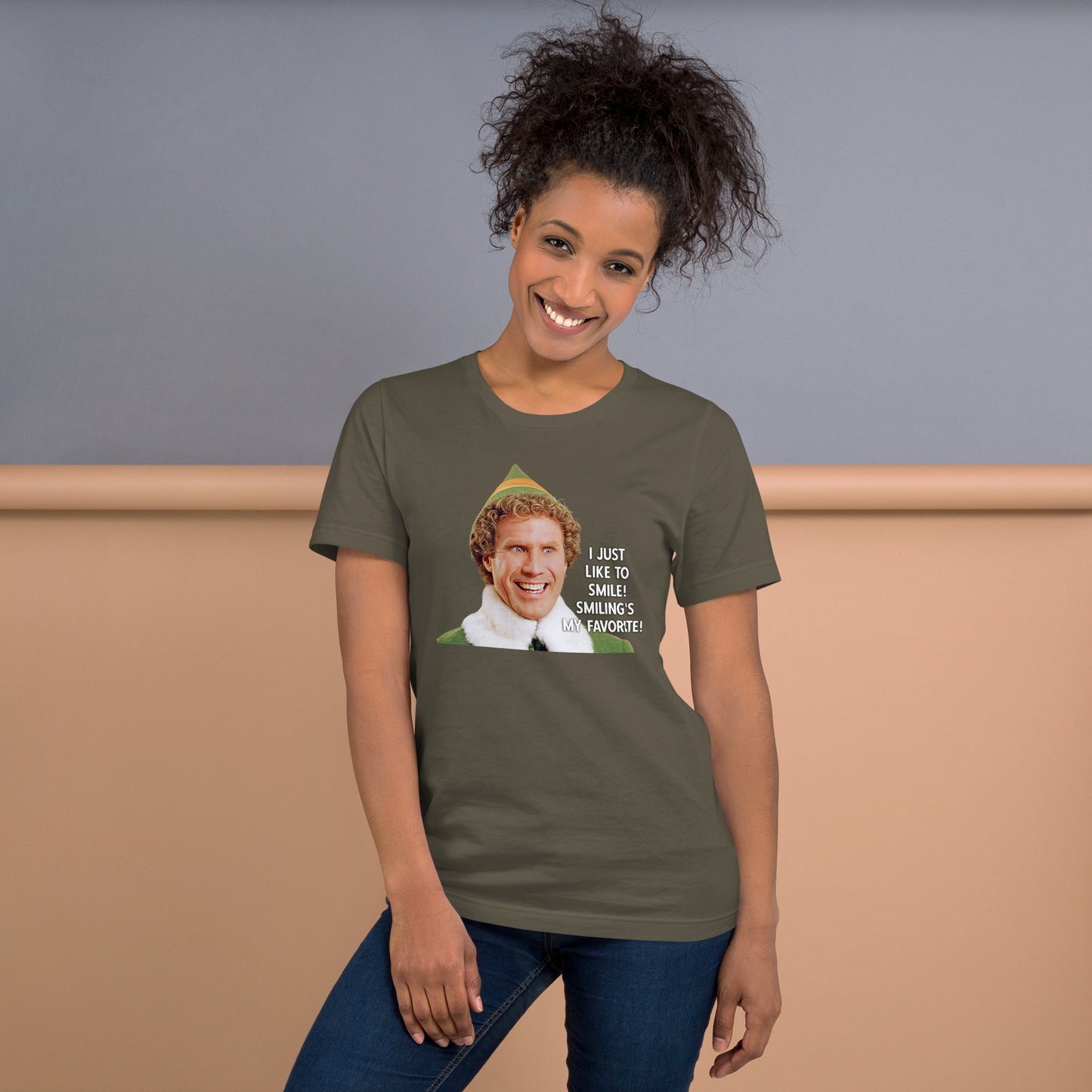 Smiling is my Favorite Elf Unisex t-shirt