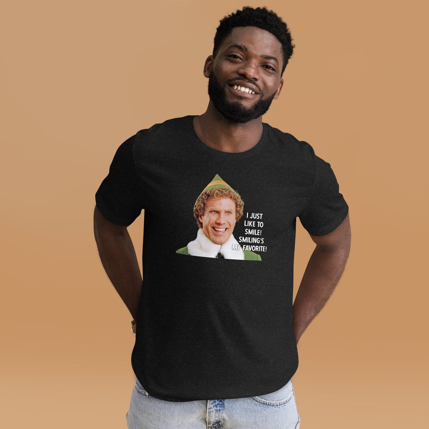 Smiling is my Favorite Elf Unisex t-shirt