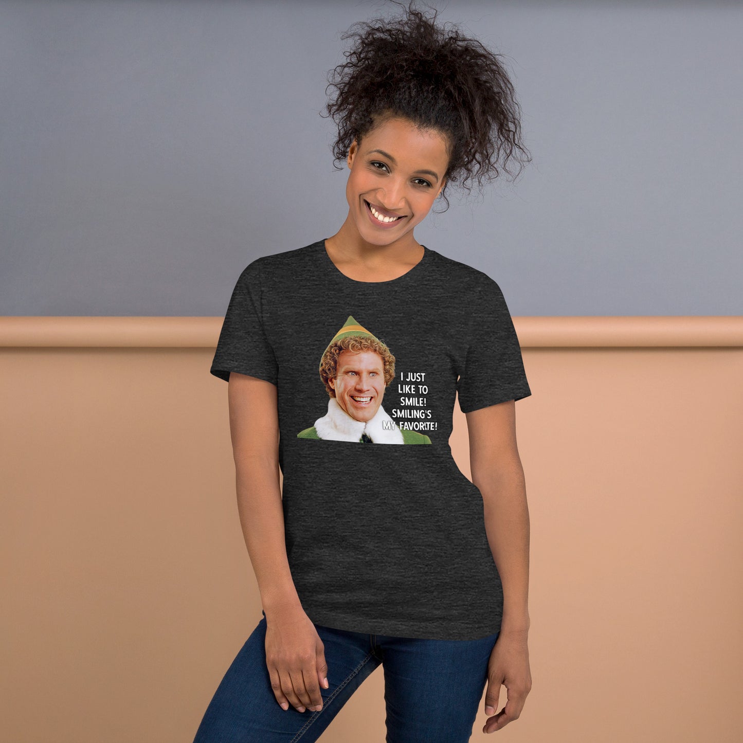 Smiling is my Favorite Elf Unisex t-shirt