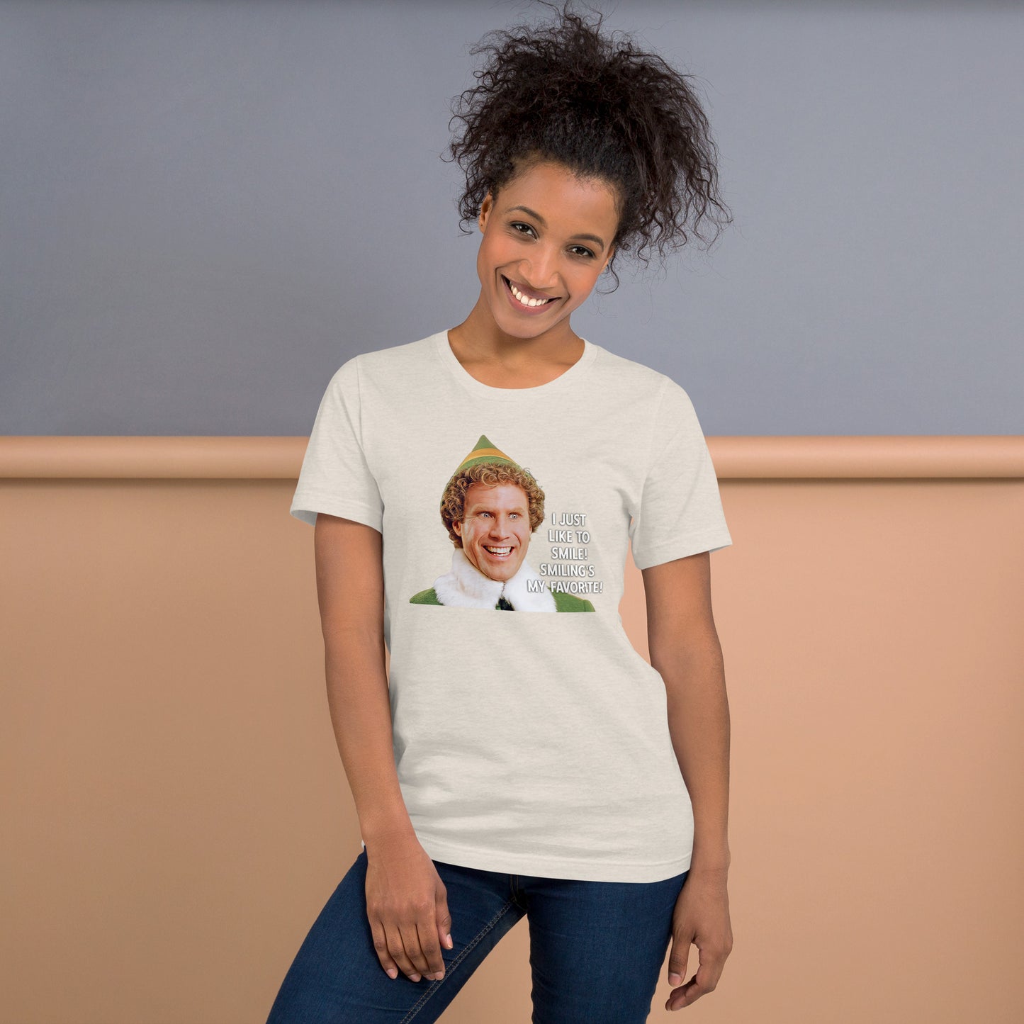 Smiling is my Favorite Elf Unisex t-shirt